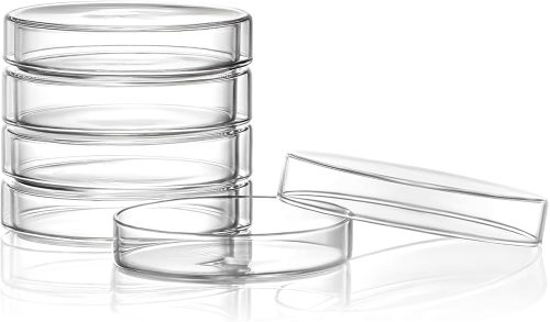 Laboratory Glass Petri Dish, 90mm Diameter, Borosilicate Glass, Scientific Experiment Equipment